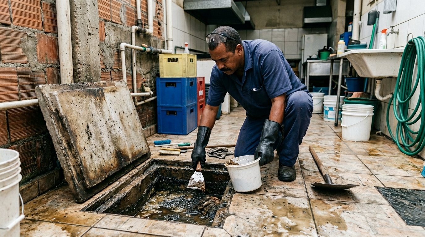 Limpeza de Caixa de Gordura Residencial em Jaboatão dos Guararapes‑PE